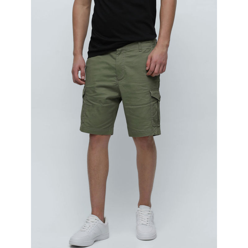 Selected Green Mid Rise Cargo Shorts (S)
