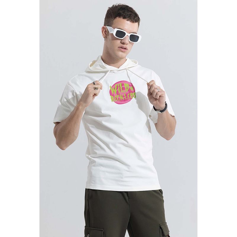 Snitch Wild and Reckless White Hoodie (M)