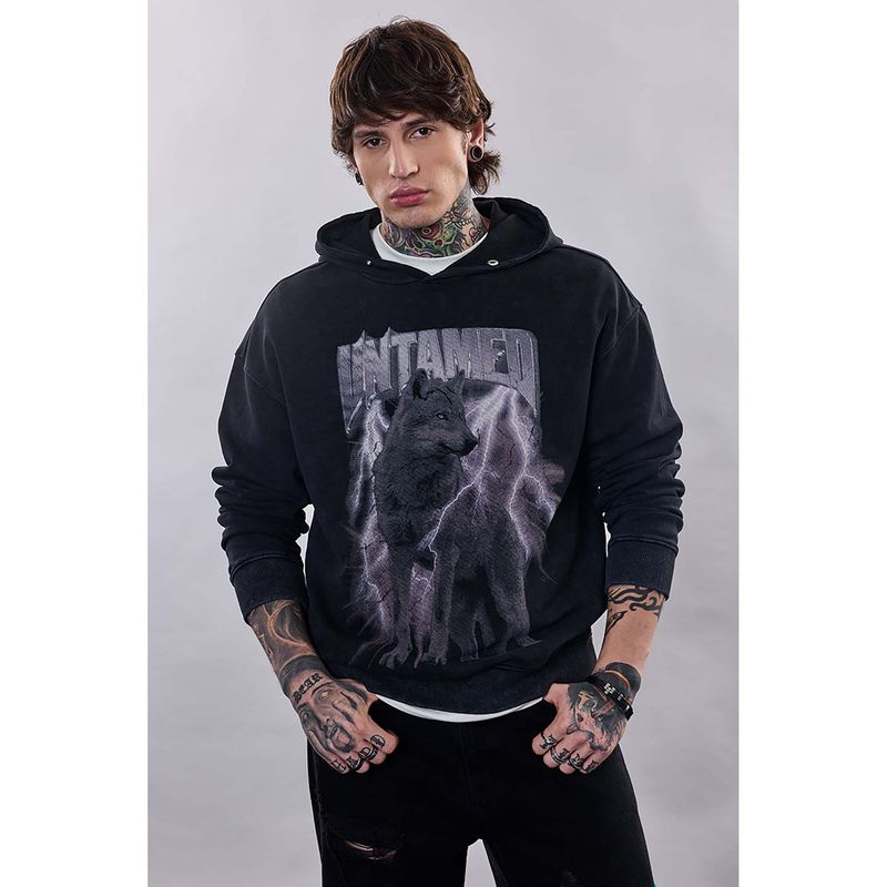 Snitch Revolution Untamed Black Relaxed Fit Hoodie (2XL)