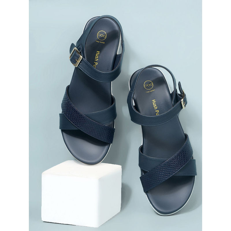 Hush Puppies Blue Womens Low Platform Sandals (UK 3)