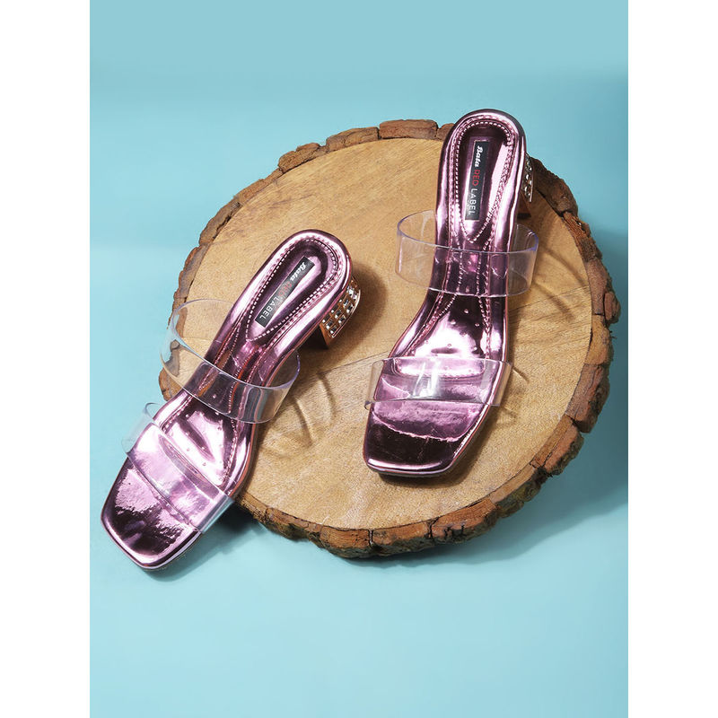 Bata Red Womens Block Sandals Heels (UK 4)