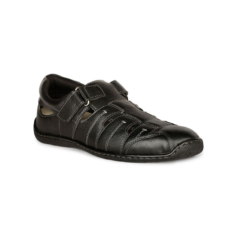 Hush Puppies Black Casual Fisherman Sandals for Men (UK 9)