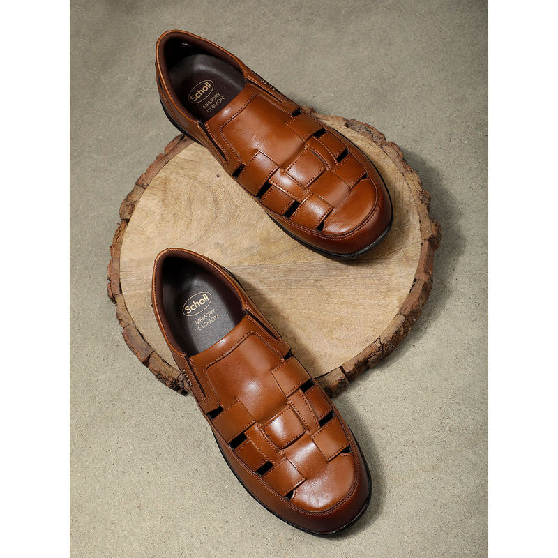 Scholl Tan Casual Sandals for Men (UK 6)