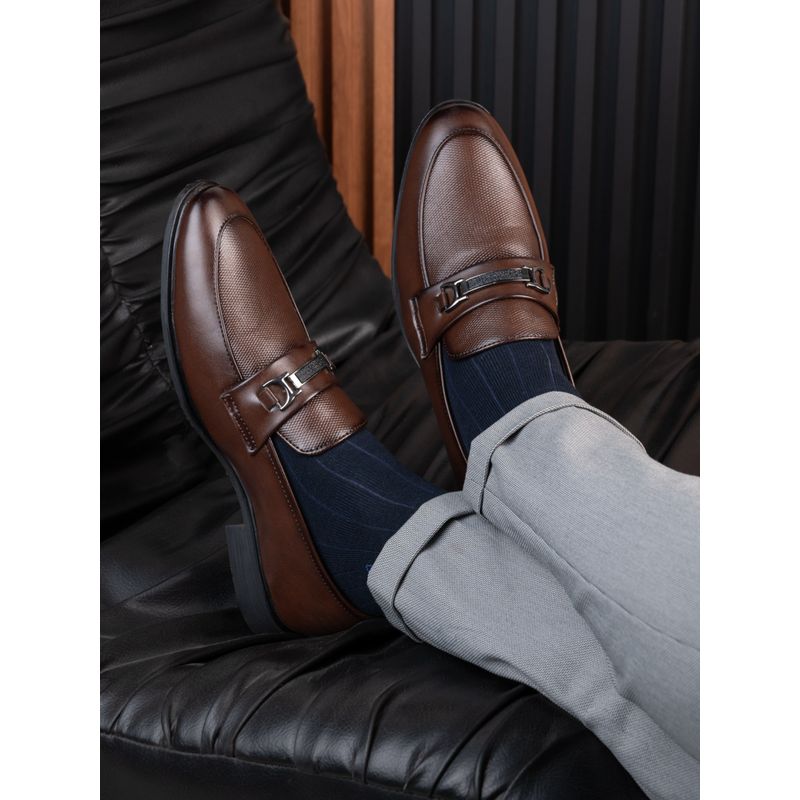 Hydes N Hues Men Brown Formal Loafers (EURO 41)