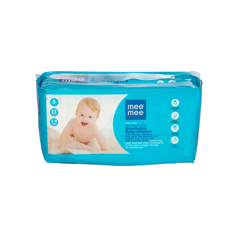 Mee Mee Premium Breathable Baby Diapers S