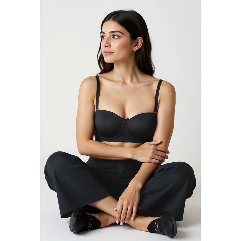 Zivame Smooth Finish Underwired Strapless Bra - Black (32B)