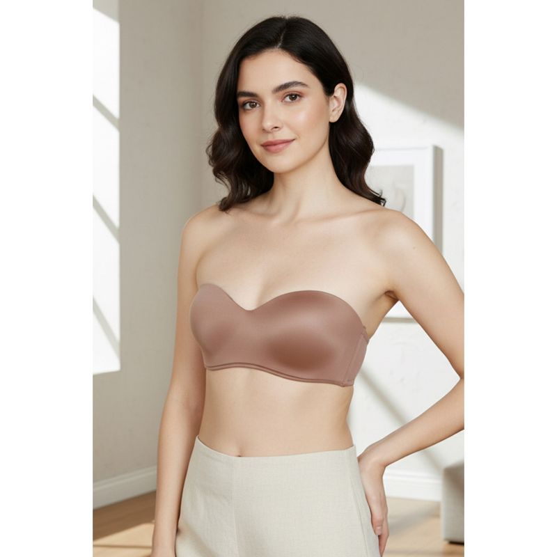 Zivame At Work Underwired Strapless Bra-Brown (32B)