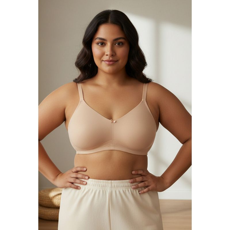 Zivame Double Layered Wirefree No Sag Bra - Roebuck (38E)