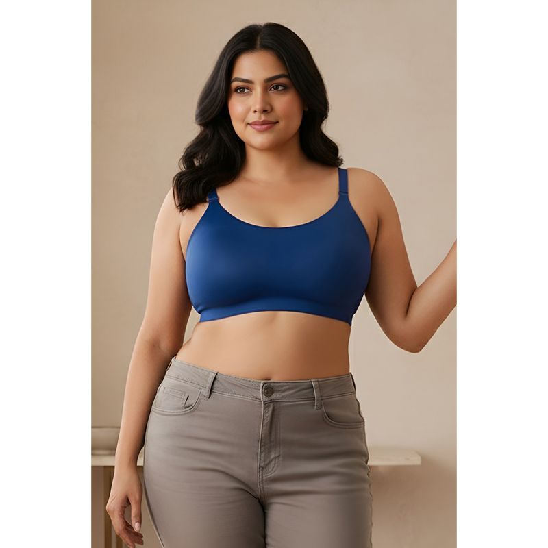 Zivame Miracle Double Layered Non Wired Full Coverage Super Support Bra - Blue (34DD)