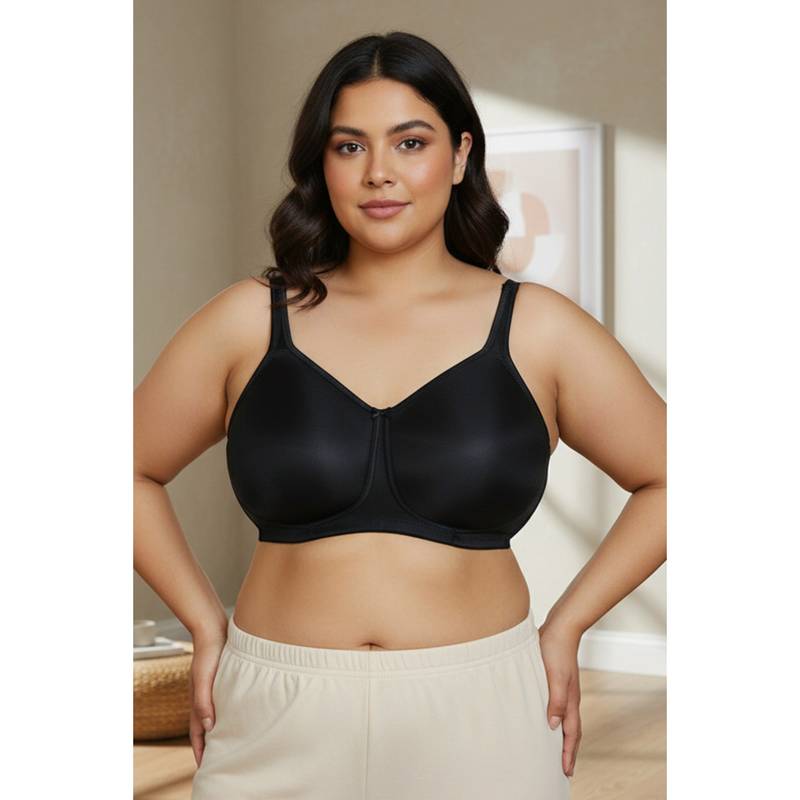 Zivame True Curv Padded Non Wired Full Coverage Minimiser Bra- Black (38F)
