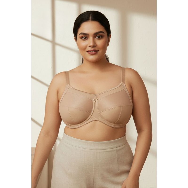 Zivame True Curve Double Layered Wired Full Coverage Super Support Bra - Roebuck (34DD)