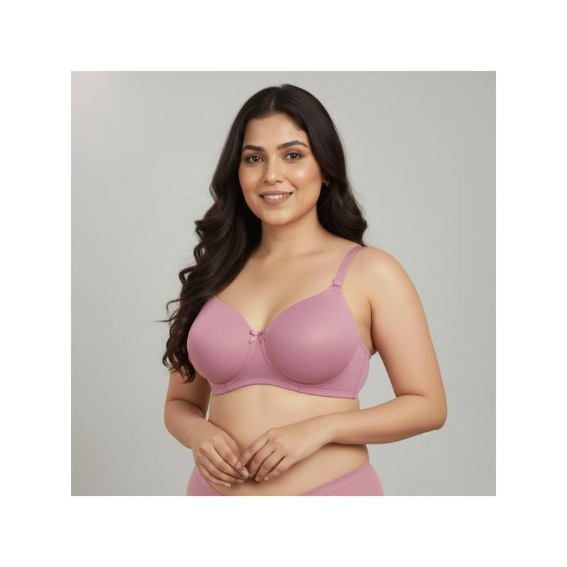 Zivame Padded Non Wired 3/4Th Coverage T-Shirt Bra - Polignac (32B)