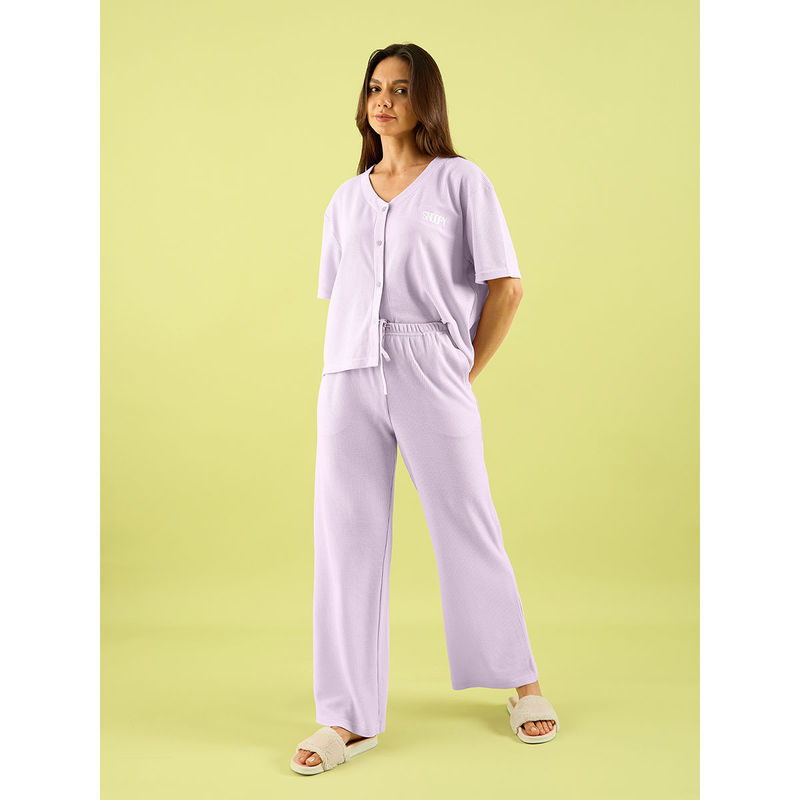 Sweet Dreams Purple Snoopy Mint-Tint Nightsuit (Set of 2) (XL)