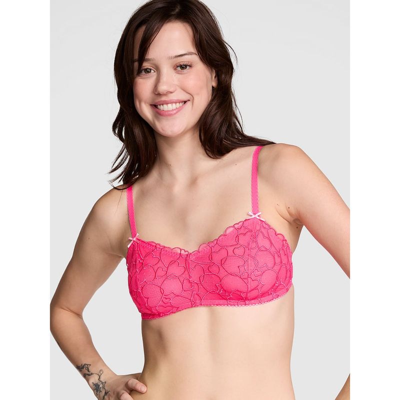 Victoria's Secret PINK Bralettes and Bra Tops Wink Unlined Scoop Bralette Pink (XS)