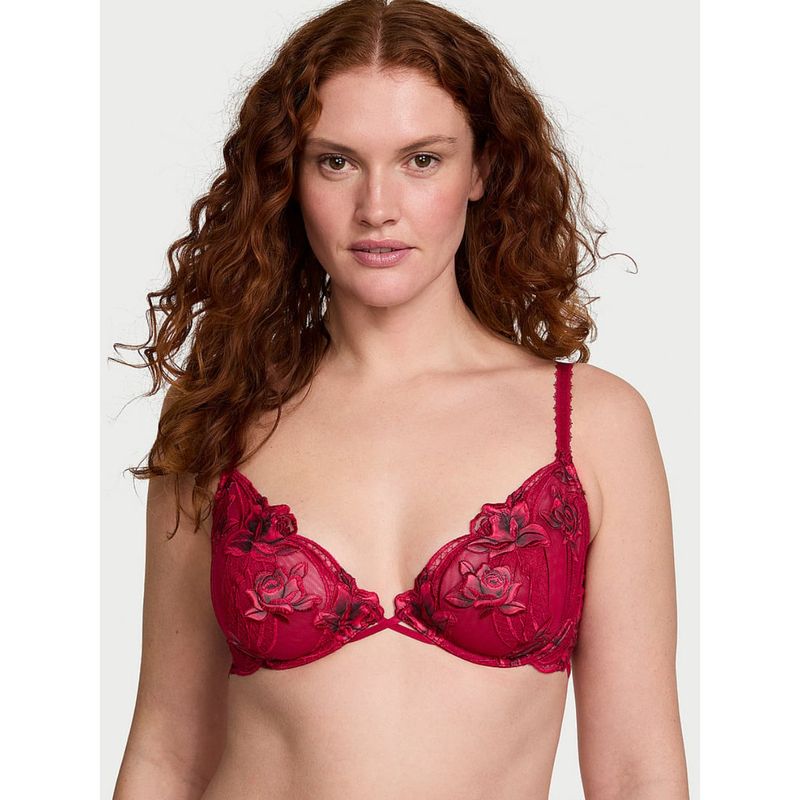 Victoria's Secret Very Sexy Red Rose Unlined Low-Cut Demi Bra (38D)