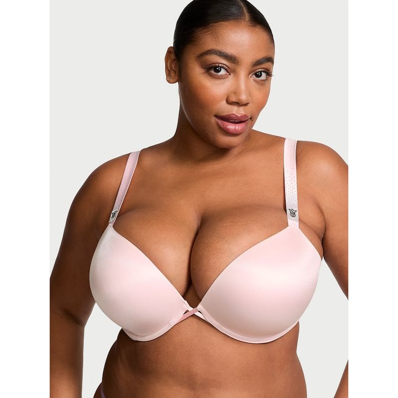 Victoria's Secret Very Sexy Bombshell Add-2-Cups Scattered Shine Strap Push-Up Bra Pink (36D)