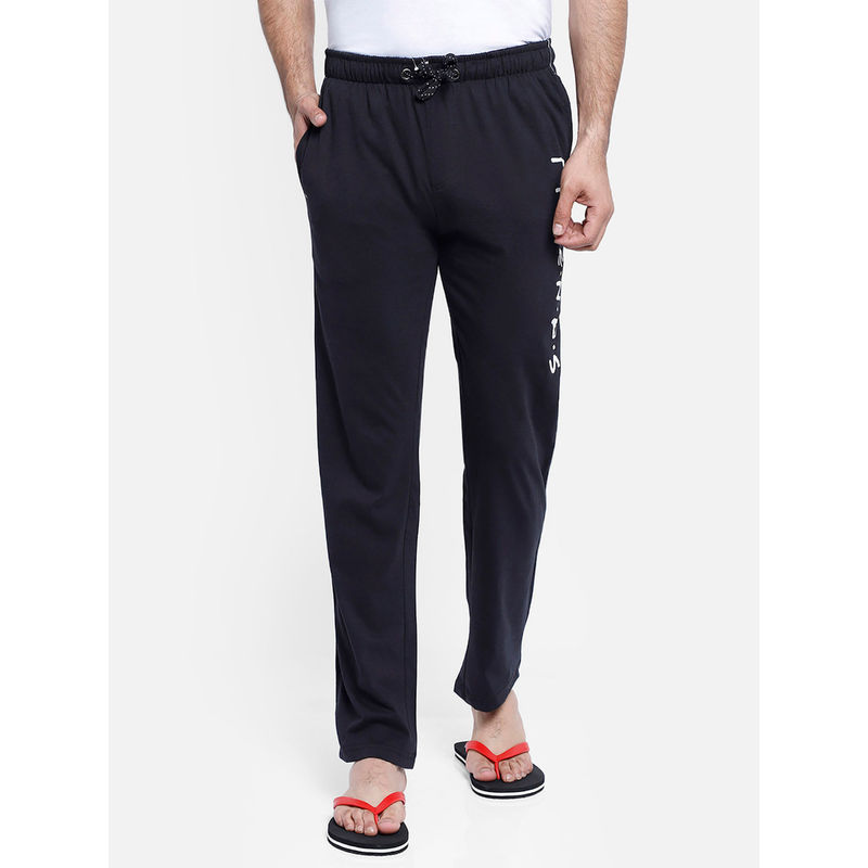 Free Authority Friends Featured Black Trackpant for Men (M)