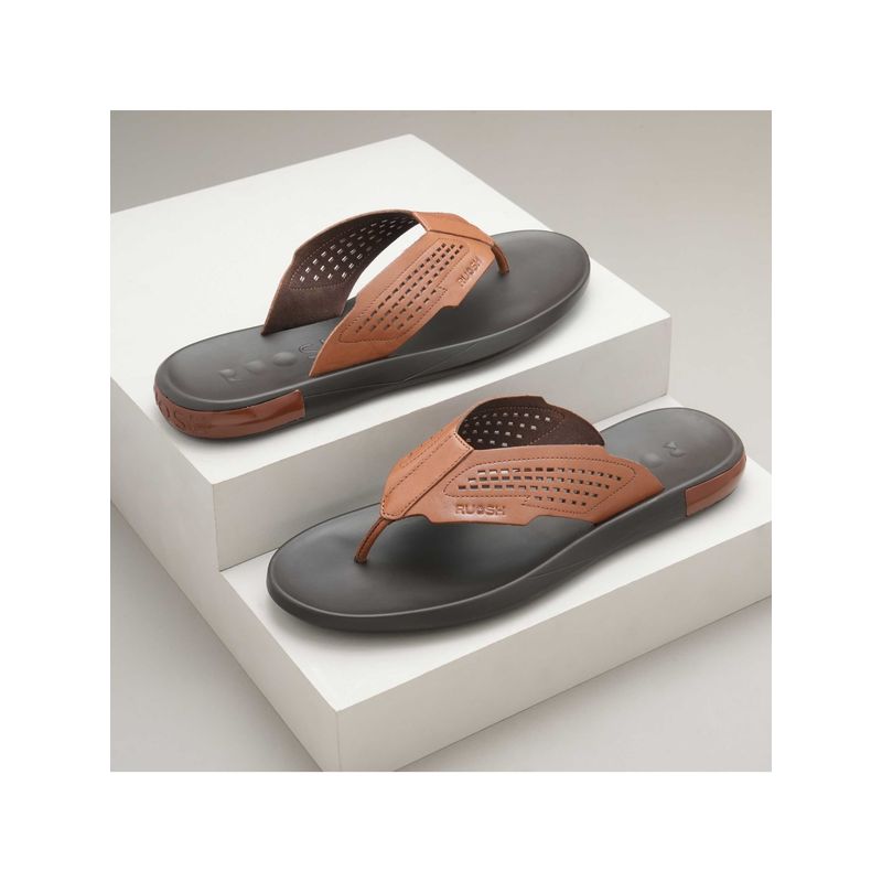 Ruosh The James Tan Men Casual Slipper Flipflops (UK 8)