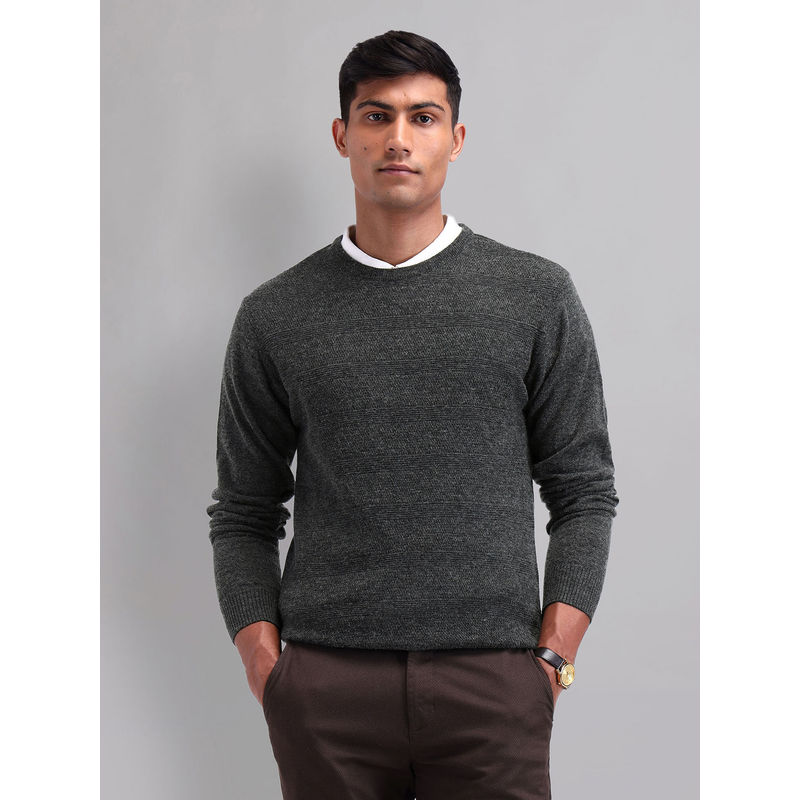 AD By Arvind Modern Slim Fit Patterned Knit Sweater (2XL)