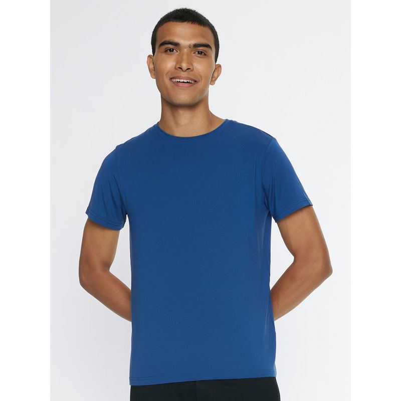Smugglerz Inc. Men'S Soft Stretch Round Neck T-Shirt Poseidon Blue (S)
