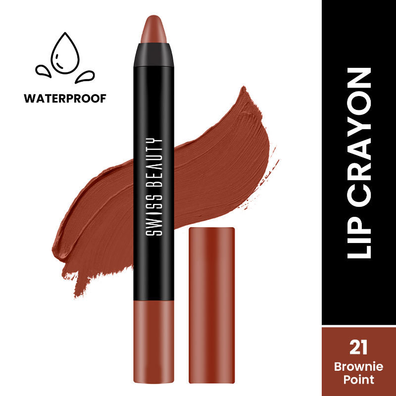 Swiss Beauty Stay On Lip Crayon -21 Brownie Point