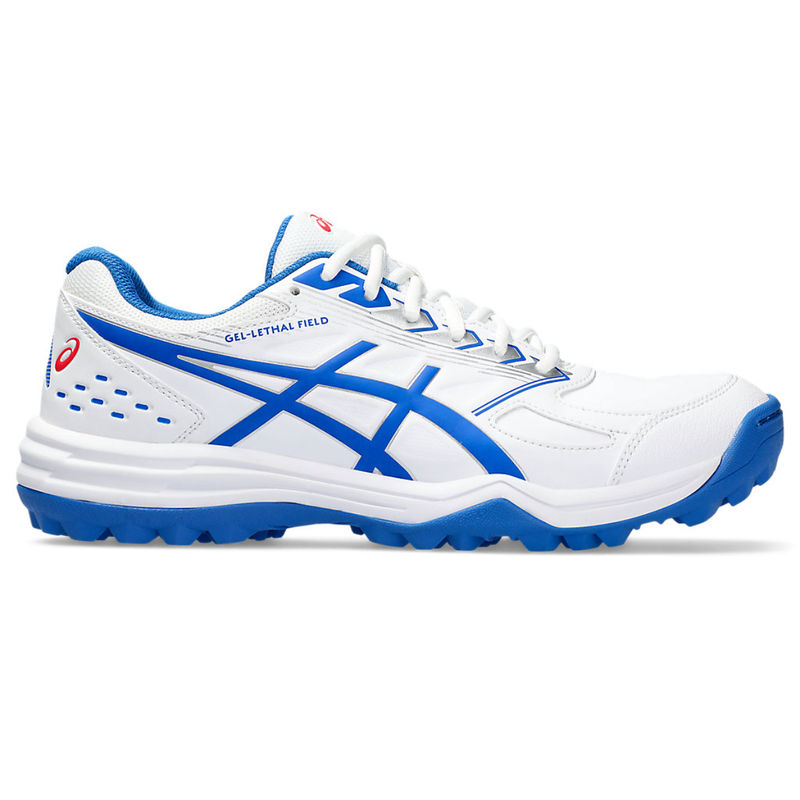 ASICS GEL-Lethal Field White & Blue Men Training Shoes (UK 8)
