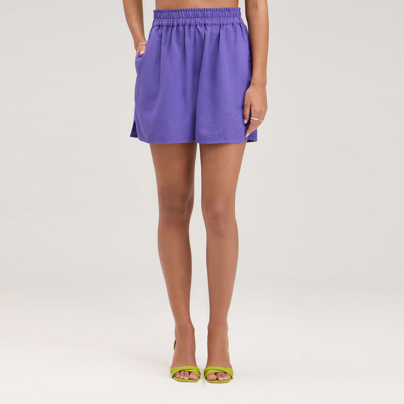 Twenty Dresses by Nykaa Fashion Purple Solid Everyday Shorts (36)