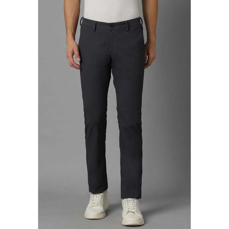 Allen Solly Men Grey Slim Fit Solid Casual Trousers (30)