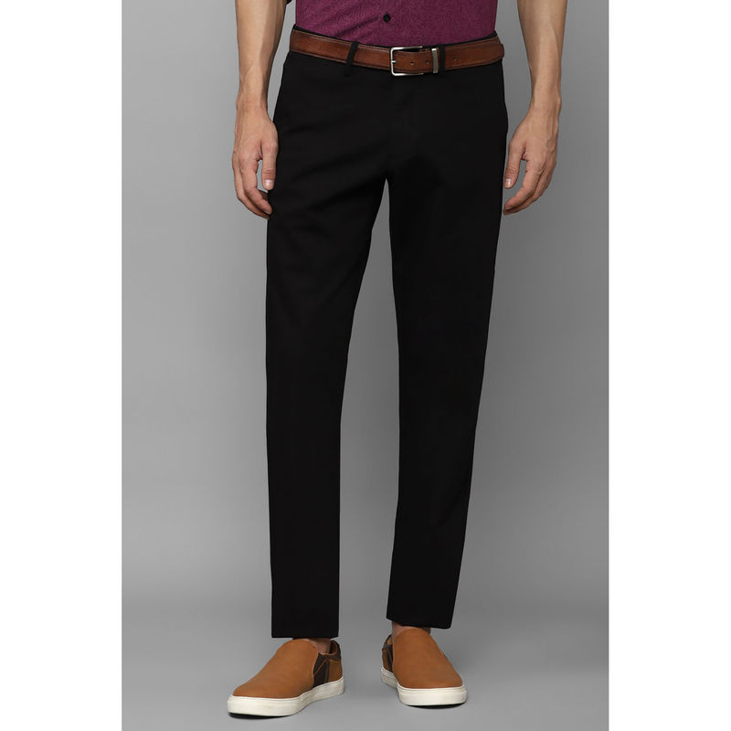 Allen Solly Men Black Slim Fit Solid Casual Trousers (30)