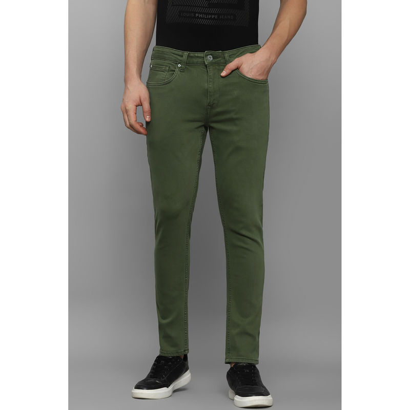 Louis Philippe Men Green Dark Smart Fit Jeans (30)