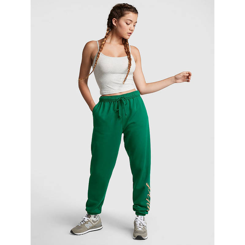 Victoria's Secret Green Everyday Fleece High-Waist Gym Joggers (2XL)