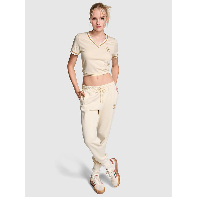 Victoria's Secret Beige Ivy Fleece Slim Joggers (M)