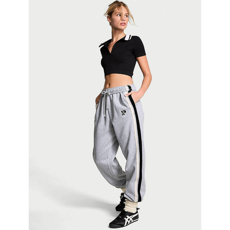 Victoria's Secret Grey Ivy Fleece Relaxed Joggers (L)