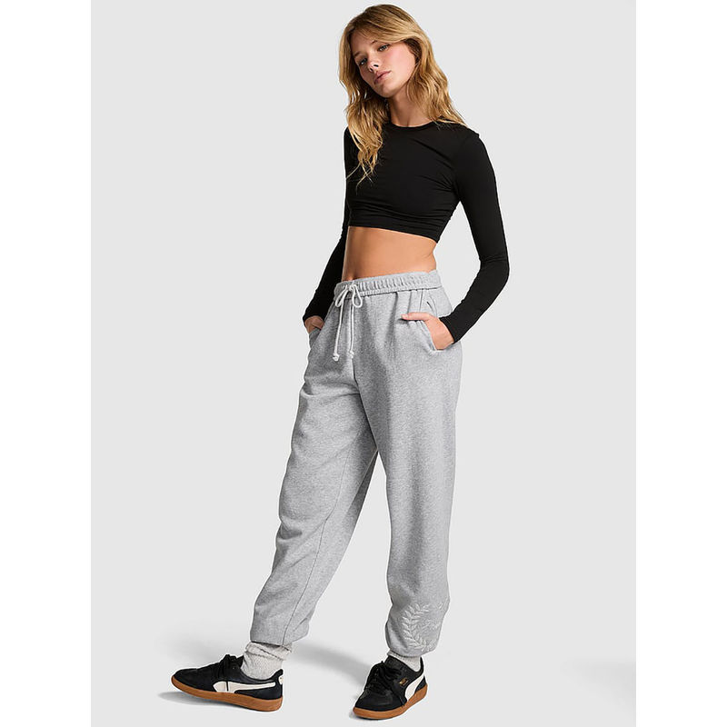 Victoria's Secret Grey Ivy Fleece Campus Joggers (S)