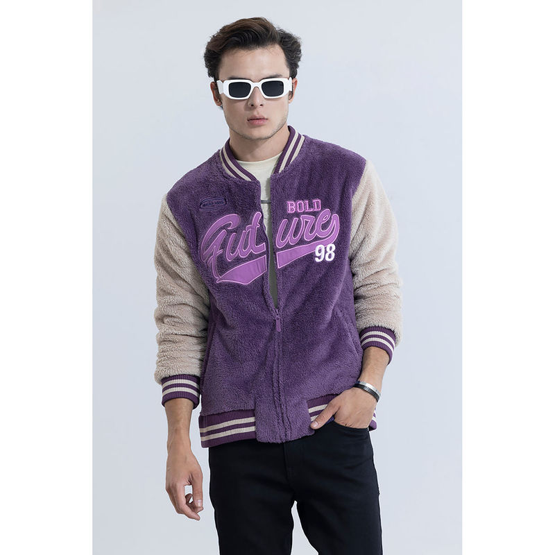 Snitch Future Purple Fur Varsity Jacket (2XL)