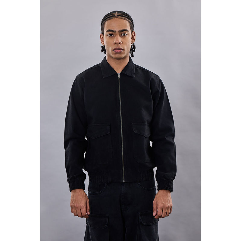 Snitch Revolution Black Zipper Denim Jacket (2XL)