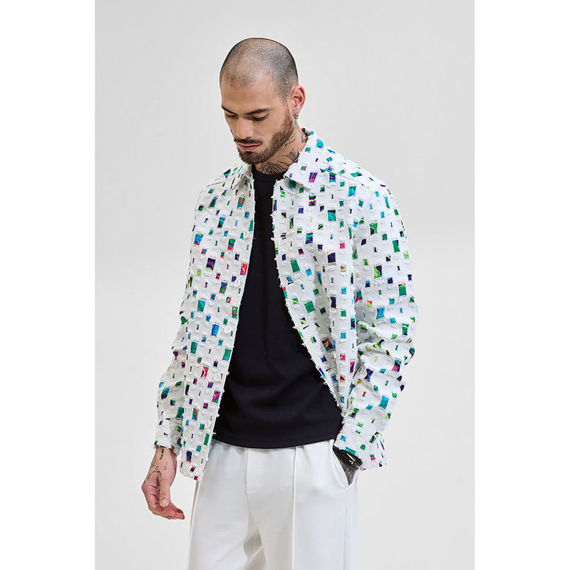 Snitch White Relaxed Fit Jacket (L)