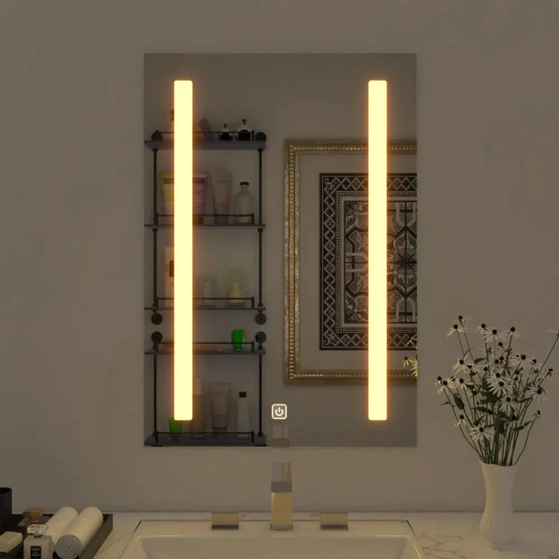 WallMantra Modern Designed LED Rectangular Bathroom Mirror Buy