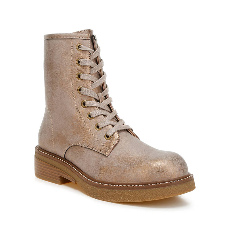 London Rag Faux Leather Lace Up Casual Boots Tan (UK 3)