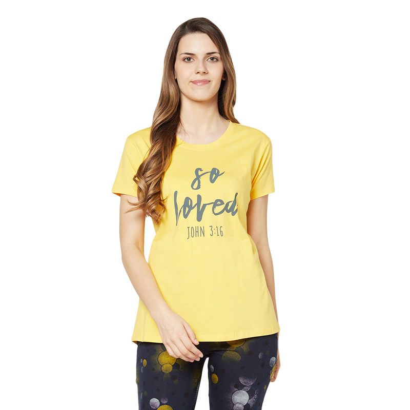Groversons Paris Beauty Women's Cotton Rich T-shirt - Yellow (XXL)