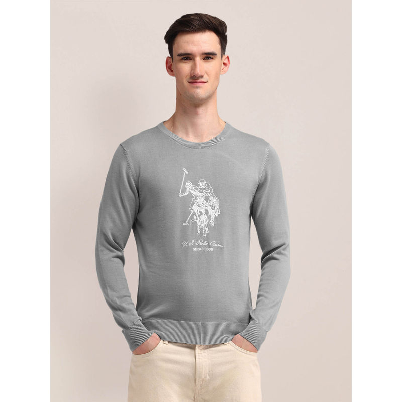 U.S. POLO ASSN. Men Grey Sweater (M)