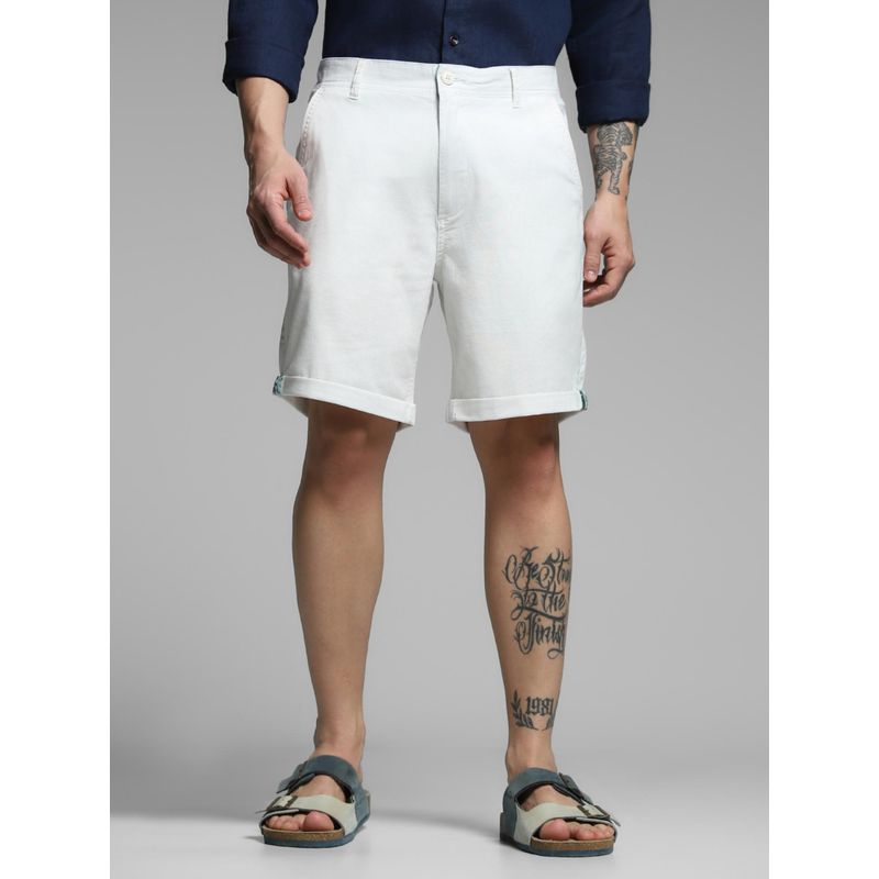 Jack & Jones White Regular Fit Shorts (L)