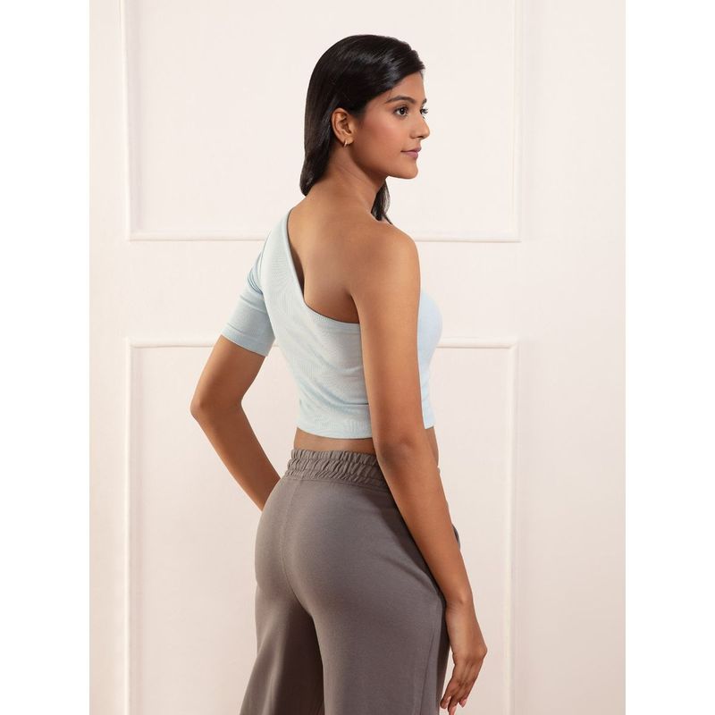 Nykd by Nykaa Off Shoulder Crop Top- NYOE09 Nantucket Breeze (M)