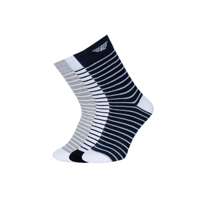 Red Tape Striped Full Length Socks for Men (L)
