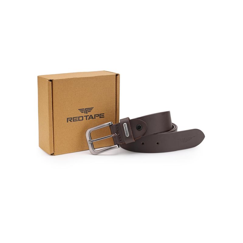 Red Tape Men Brown Solid Formal Leather Belt (34)