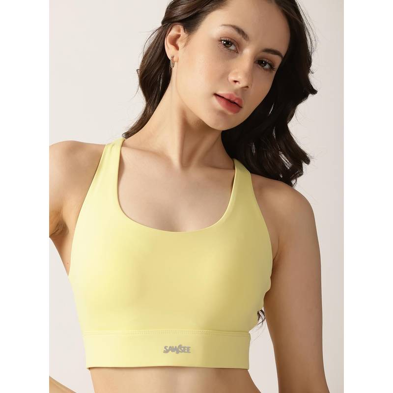 Sawsee Women Yellow Playdate Flow Sports Bra (XS)