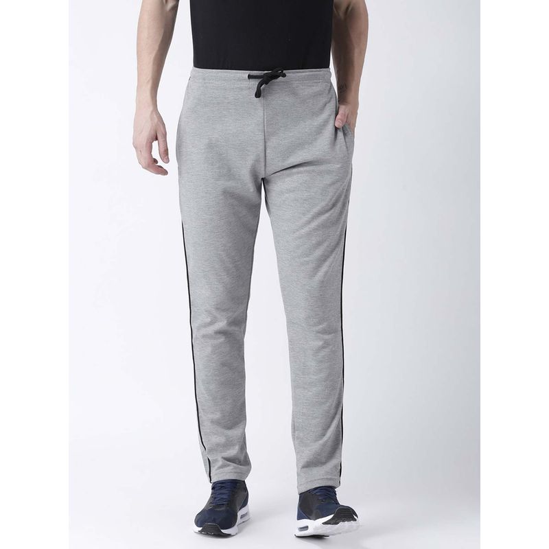 Club York Men Grey Solid Track Pants (L)