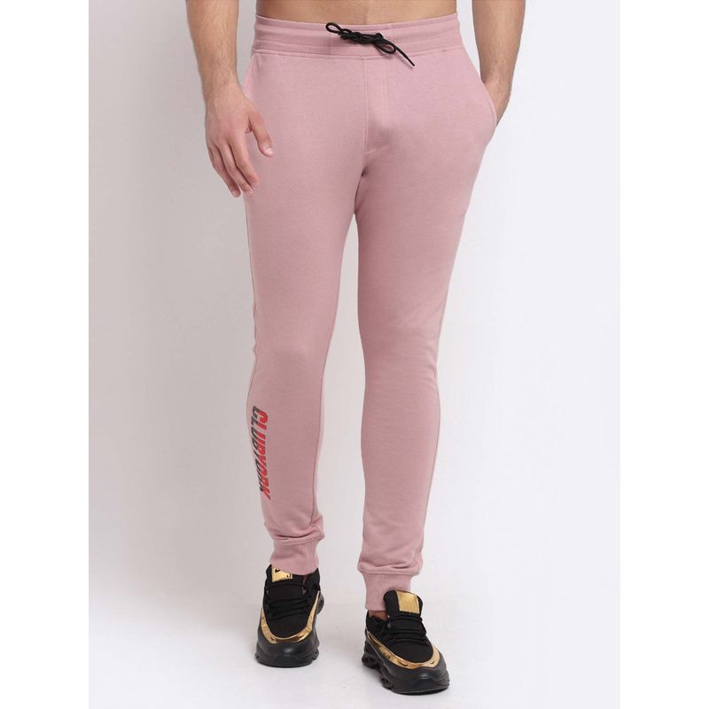 Club York Men Mauve Solid Joggers (S)