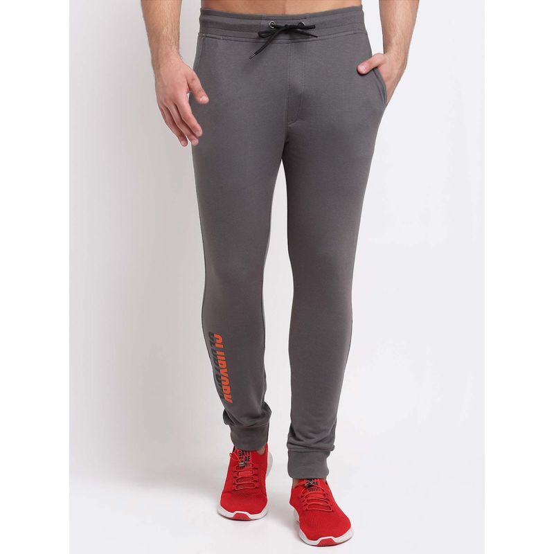 Club York Men Grey Solid Joggers (S)