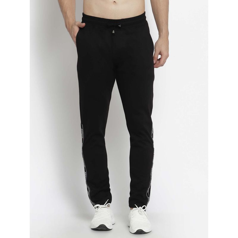 Club York Men Black Solid Track Pants (XL)